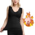 thumbnail image 2 of Sleeveless Thermal Shirts For Women With Built In Bra V Neck Lined Underwear Thermal Tank Tops Vest Warm Base Layer Women Turtleneck Top for Men Thermal Thermal Underwear for Woman plus Size Women, 2 of 7