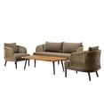 thumbnail image 2 of Modway Meadow 4-Piece Outdoor Patio Set in Natural Taupe, 2 of 10