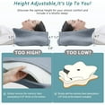 thumbnail image 3 of Cervical Neck Pillow for Pain Relief Sleeping, Contour Memory Foam Pillow, Ergonomic Side Sleeper Pillow for Adults, Cooling Orthopedic Neck Support Pillow for Back Stomach Sleepers, 3 of 6