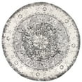 thumbnail image 2 of World Rug Gallery Vintage Oriental Distressed Medallion Indoor Area Rug - Gray 8' Round, 2 of 6