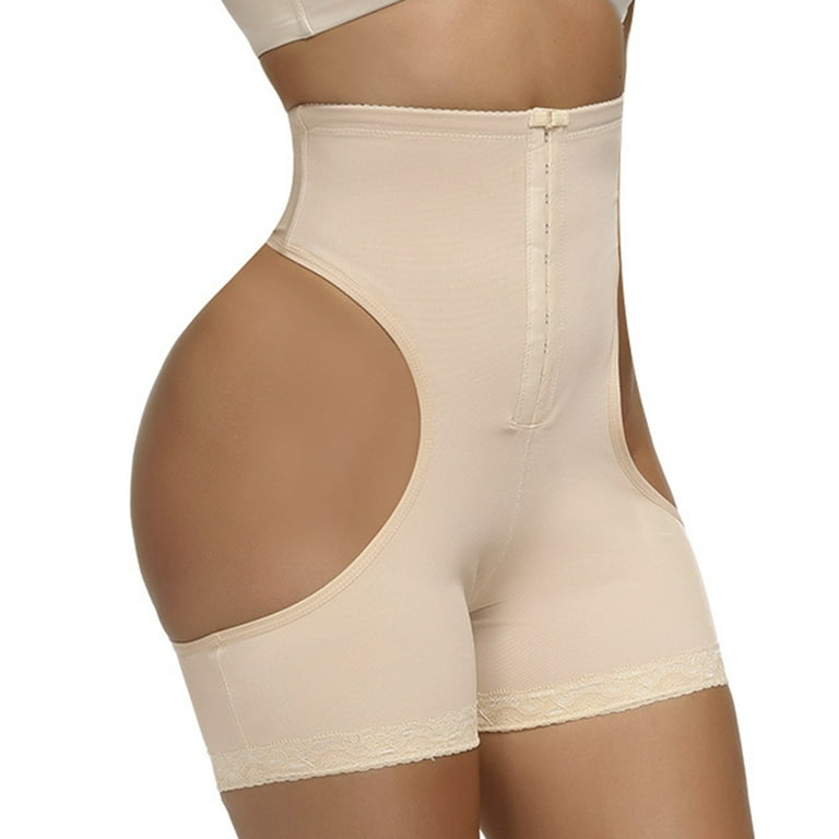 Homgro Women's Tummy Control Body Shaper Shorts Butt Lifting Underwear Firm  Sexy Back Smoothing Postpartum High Waist Shapewear Shorts Apricot Medium 