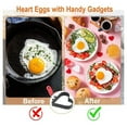 thumbnail image 6 of Egg Ring, Ongmies Egg Ring with Foldable Handle Stainless Heart Shaped Egg Rings for Frying Eggs English Cooking Breakfast Sandwich Burger, Red, 6 of 7