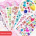 thumbnail image 1 of Sheet Heart Shape Sticker Crystal Diamond Acrylic Beads Scrapbooking Car Book Memo Decor Kids Gifts Toys DIY Art Craft Sticker heqiyong LED, 1 of 2