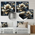 thumbnail image 4 of Designart "Carnation Flower Blue Gold IV" Floral Carnation Metal Wall Decor, 4 of 5