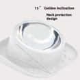 thumbnail image 6 of Tvtnvo Dog Bowl Pet Bowl Stainless Steel Spill Proof Non Slip Feeding and Water Bowl Slanted Mouth Neck Guard Easy Clean Detachable No Mess Anti Skid Base for Pets and Dogs White 7.7in, 6 of 7