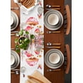 thumbnail image 2 of Ldtrchee Pink Mushroom Table Runner 72 Inches, Spring Botanical Floral Summer Bed Runner Dresser Scarves Tabletop for Indoor Outdoor Parties/Ceremony/Banquet, 13" x 72", 2 of 8