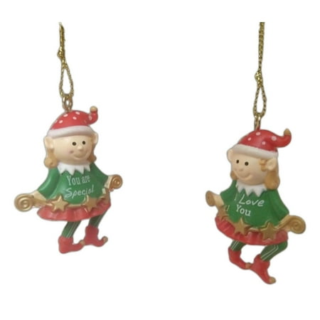 Buddy The Elf Ornament YOU ARE SPECIAL & I LOVE YOU Mini Elf Christmas Ornaments, by Ganz ()