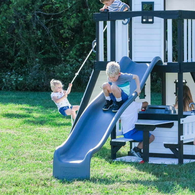 CLUBHAUS My Own SlideSandalsブラック、ホワイトセット White Canyon Creek Outdoor Wooden Swing Set