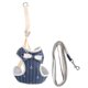 thumbnail image 1 of Arnés transpirable para gatos con correa ajustable y antiescapes (raya azul marino, talla M (apto para 58 kg)), 1 of 14