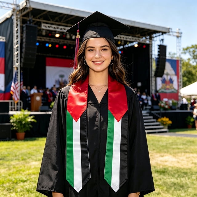 Pattern Graduation Stole International Sash Scarf for Graduation Party
