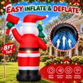 thumbnail image 2 of Moonsun 8 FT Christmas Inflatable Santa Claus with Built-In LEDs, Blow-Up Santa for Xmas,Yard,Garden, Lawn, Indoor, Outdoor, Winter Decor, 2 of 8