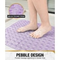 thumbnail image 6 of HITSLAM Shower Mat Non Slip,21x21 Bathtub Mat with Suction Cups and Drain Holes,Machine Washable Bathroom Shower Stall Floor Mat,Soft on Feet,Purple, 6 of 7