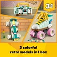 thumbnail image 4 of LEGO Creator 3 in 1 Retro Roller Skate Building Kit, Transforms from Roller Skate Toy to Mini Skateboard to Boom Box Radio, Birthday Gift for Skaters, Cool Toy for Boys and Girls Ages 8 and Up, 31148, 4 of 10