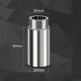 thumbnail image 1 of 10-60mm Shower Head Extension Pipe Stainless Steel Bathroom Shower Extensio, 1 of 3
