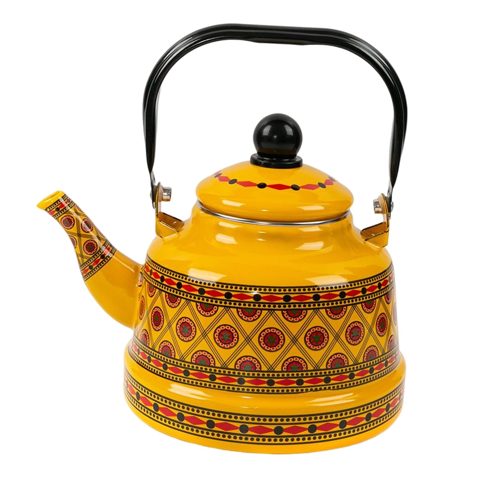 2.5L Enameled Tea Kettle Tea Pot Glazed Coffee Kettle Teakettle for