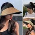 thumbnail image 2 of Sun Visor Hats Large Brim UV Protection Hats Summer Beach Protective Cap Empty Top Hat for Women Girls, 2 of 8