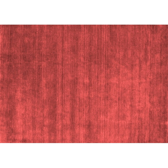 Ahgly Company Indoor Rectangle Abstract Red Contemporary Area Rugs, 3' x 5'