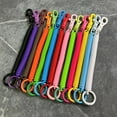 thumbnail image 4 of Retractable Coil Elastic Keychain Retractable Spring Coiled Stretchy Keychain Spring Keychain, Stretchy Spirals Keyring, 4 of 20