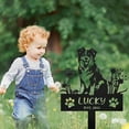 thumbnail image 2 of Personalized Pet Memorial Grave Marker Metal Stake - Custom Pet Loss Stake Memorial Plaques for Outdoors, Grave Decorations for Cemetery, Pet Sympathy Gift, Dog Tombstones for Graves Outdoor Garden, 2 of 8