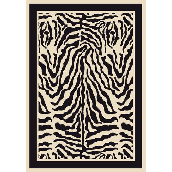 Milliken Innovations Area Rug ZULU ZEBRA Zulu Zebra Striped Rows 3' 10" x 5' 4" Rectangle