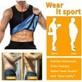 thumbnail image 6 of Men's Sauna Heat Trapping Zipper Sweat Enhancing Vest Hot Polymer Corset Compression Waist Trainer Workout Tank Top, 6 of 7