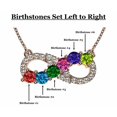 thumbnail image 4 of Nana Infinity Mother 1-6 Birthstone Necklace for Women - Rose Gold Plated, Stone 1, 4 of 7