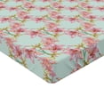 thumbnail image 4 of Ambesonne Floral Fitted Sheet, Spring Flower Sketch Artwork, California King, Pale Mint Green Blush, 4 of 5