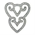 thumbnail image 1 of LOA524 - High-Polished 925 Sterling Silver Pendant with AAA Grade CZ in Clear, 1 of 1