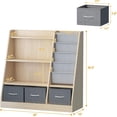 thumbnail image 2 of NACHES Kid Sling Bookshelf with 3 Storage Bin Drawers Nursery Bookshelves Wood Display Shelf Toddler Toy Organizer Child Bookcase Montessori Book Rack Cabinet Boy Girl Play Room Playroom Bedroom, 2 of 16