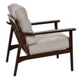 thumbnail image 3 of Roomfitters Home Accent Chair - Mid-Century Modern Upholstered Lounge Arm Chair with Solid Wood Frame & Soft Cushion for Living Room, Bedroom, Balcony, Taupe, 3 of 9