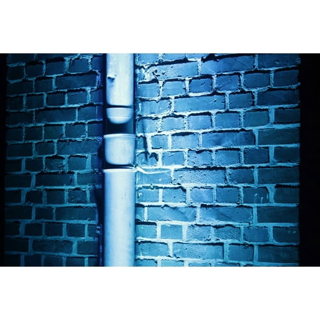 Masonry Wall Tie - LAMINATED POSTER Night Blue Masonry Wall Background Poster Print 24 x 36