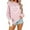 Pink, variant on Generic Women's Casual Heart Printed Drop Shoulder Tops Round Neck Long Sleeve Sweatshirt