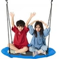 thumbnail image 2 of 900D Oxford Blue 40" Round Tree Swing, Supports 750 LBS, Durable Outdoor Hanging Saucer Swing for Backyard, Patio, Park Fun, 2 of 7