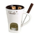 thumbnail image 1 of Taza de olla caliente Cerámica binaural Chocolate Horno de fusión Queso Taza de calentamiento de queso Restaurante Tazón de sopa con aislamiento de vela grande, 1 of 10
