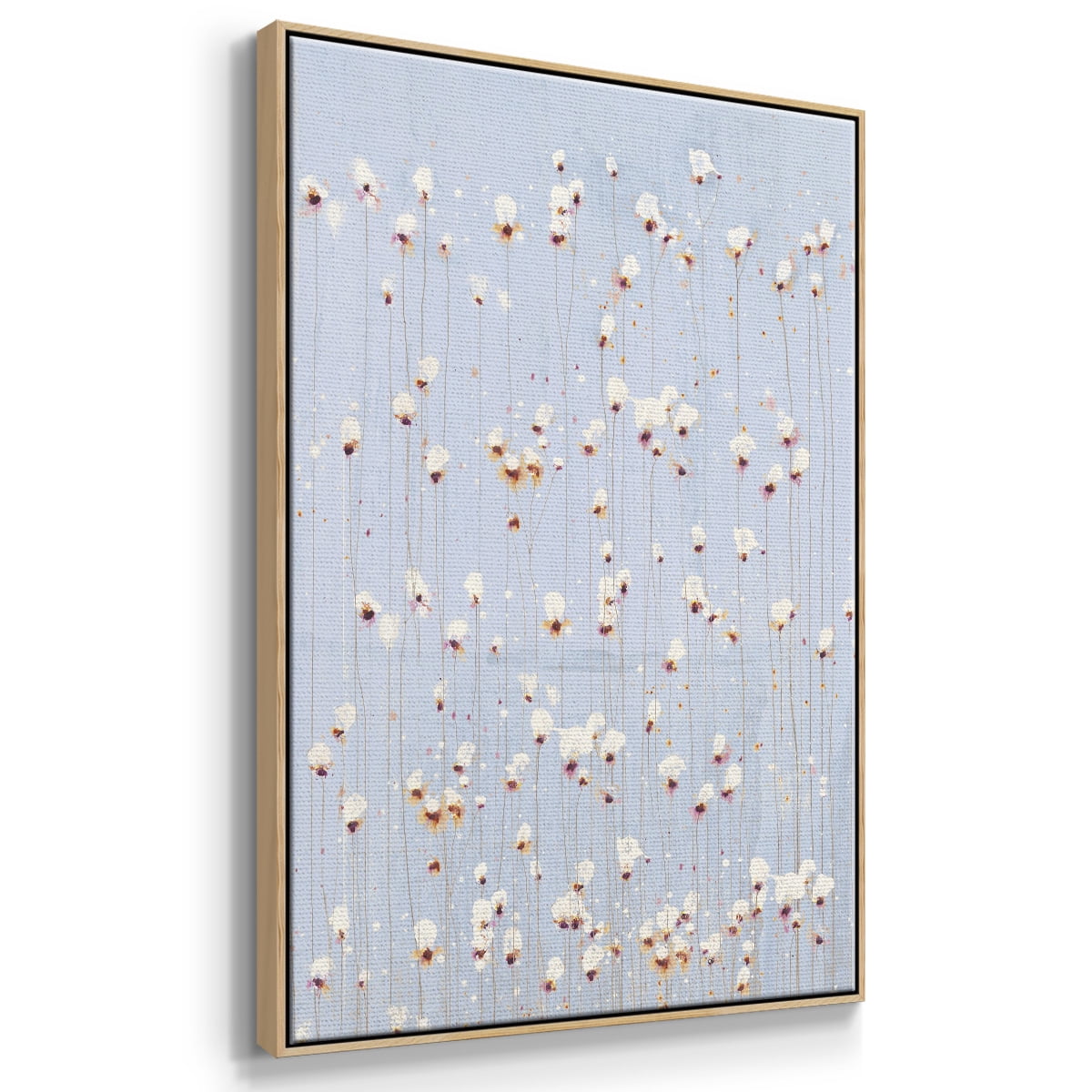 String Theory V1 Framed Premium Gallery Wrapped Canvas - Ready to Hang - 17 x 25 - Natural Wood Floating Frame