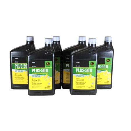 John Deere (6 PACK) Plus-50 II Full Synthetic SAE 0W-40 Engine Oil - TY26665