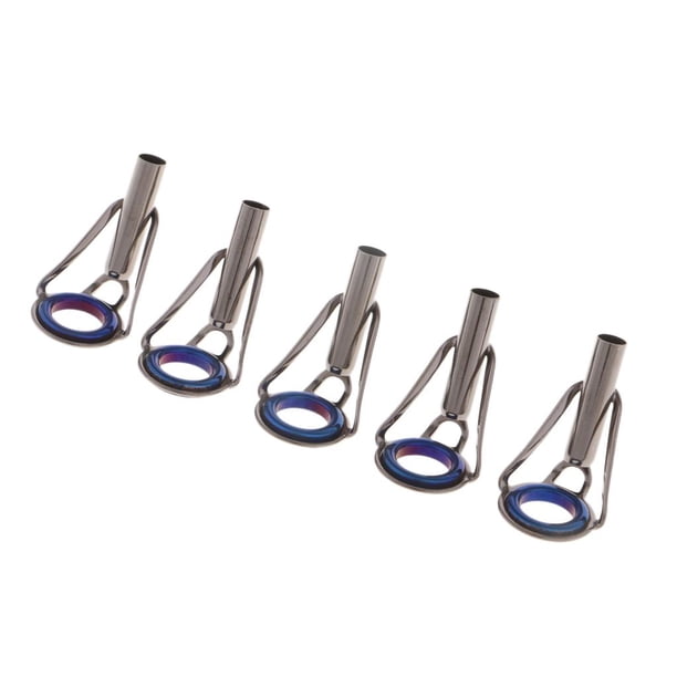 5 piezas de caña de pescar resistente, anillos superiores, guías de repuesto para caña, de reparación de poste DIY 003 kusrkot Círculo superior de la caña de pescar