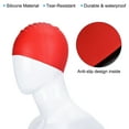 thumbnail image 5 of Uxcell Silicone Swim Caps Unisex NonSlip Pool Caps Waterproof Elastic Swimming Hats Red, 5 of 5