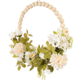 thumbnail image 2 of Guirnalda de cuentas de madera sintética, decoración de Pascua para colgar en la pared, accesorio para boda, colgante de granja de rosas de madera, decoración de puerta blanca, flor, 2 of 5