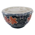 thumbnail image 4 of Ebros Set of 2 Ceramic Blue Cherry Blossoms Portion Meal Bowls 2 Cups W/ Lid, 4 of 7