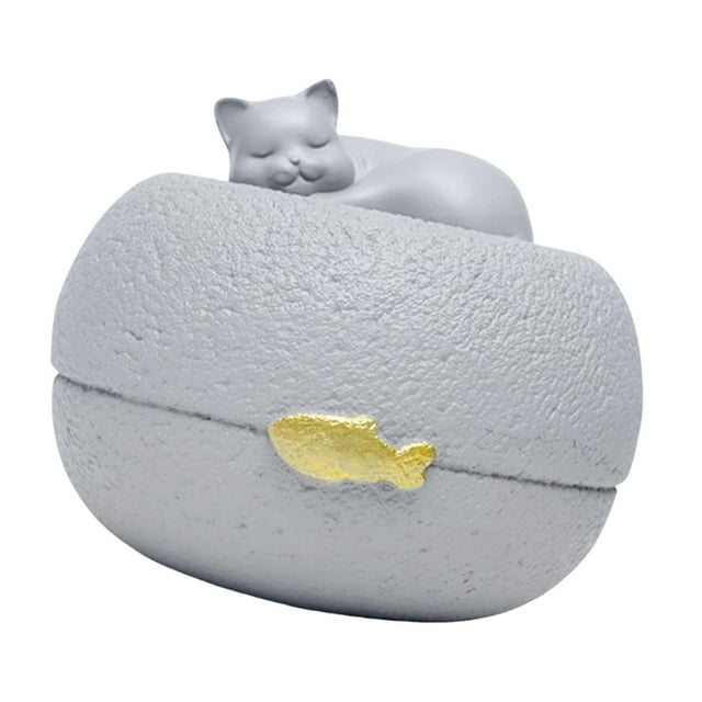 S SERENABLE Pet Ash Container Cat Cremation Urn Accessory for Indoor Outdoor 5.1x3.9inch