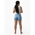 thumbnail image 3 of Ingrid & Isabel For Every Belly Women's Maternity Over The Belly Raw Hem Denim Short, Sizes S-XXL, 3 of 9