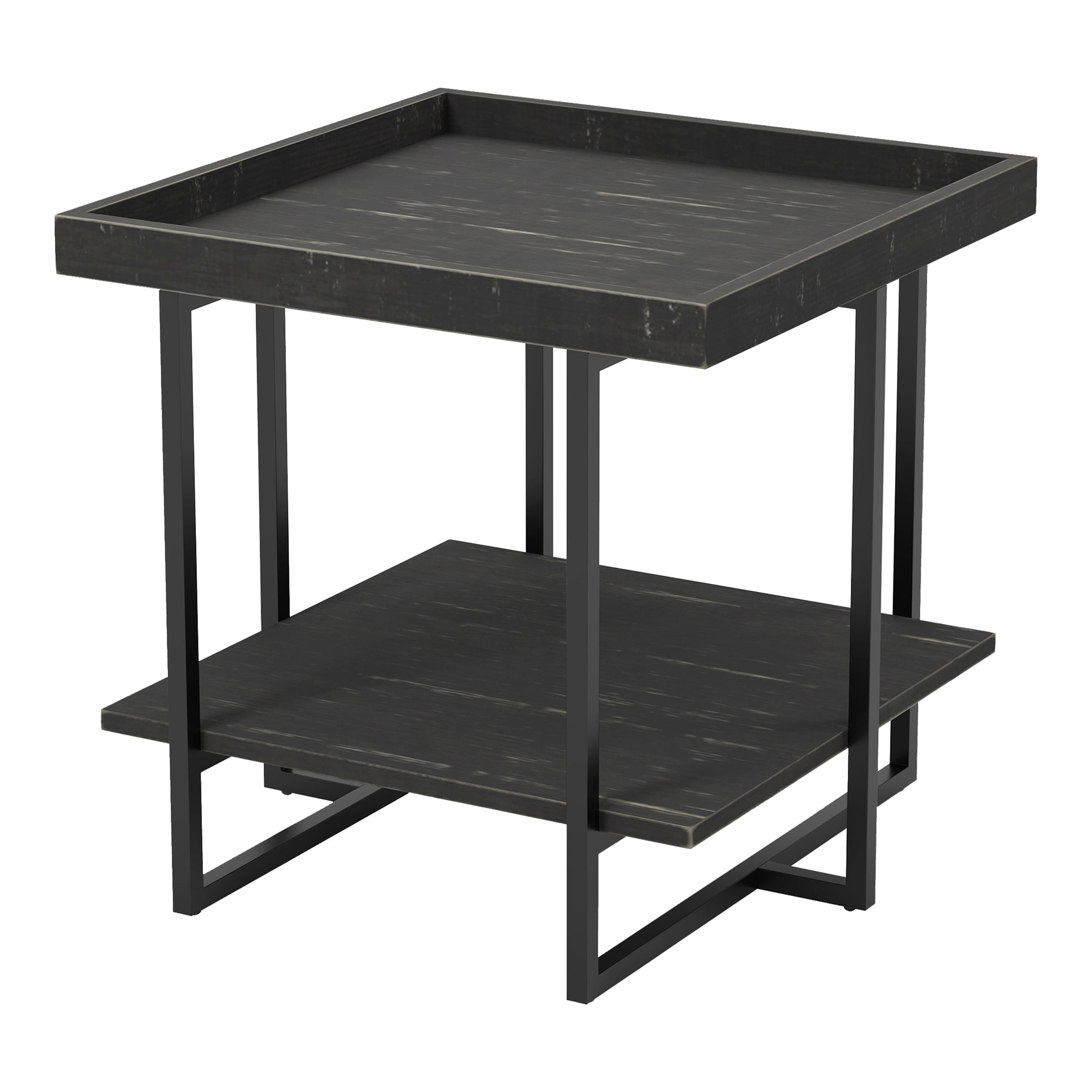 Furniture of America Jure 1-Shelf End Table, Black