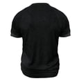 thumbnail image 5 of LWavelet Waffle Knit Men's T-Shirt Breathable for Everyday Casual and Relaxed Wear Black M, 5 of 5