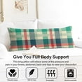 thumbnail image 3 of Full Body Pillow Cover 20x54 - Plaid Checkered Pillow Case with Hidden Zipper, Breathable Geometric Pillow Protector for Adults & Maternity - Machine Washable, 3 of 5