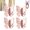 4pcs-Pink, variant on Butterfly Corner Rotating Hook | No-Drill Adhesive Wall Hook, Swivel 3-Prong No Drill Hangers with Adjustable Wings, for Bathroom, Kitchen, Entryway, Bedroom, Towels, Keys