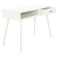 thumbnail image 3 of SAFAVIEH Remy Mid-Century 1 Drawer Writing Desk, Distressed White, 3 of 14