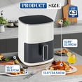 thumbnail image 2 of Air Fryer, 6QT Square Airfryer with Visual Window, 400℉ Fast Heating Fryers Oven Timer, Auto-Off, Non Toxic & Stick, Multiple 12 Modes for Roast, Bake, Dehydrate, Fry, Reheat, 2 of 5