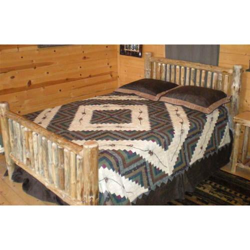 Small Spindle Log Bed Unfinished King Com Small Spindle Log Bed Unfinished King, Unfinished King Bed