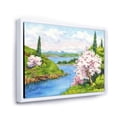 thumbnail image 3 of Designart 'A Bright Blue Sky Over Spring Landscape' Traditional Framed Canvas Wall Art Print, 3 of 5